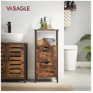 Meuble Salle de Bain - VASAGLE - Rangement 2 Tiroirs - 37 x 30 x 80 cm...