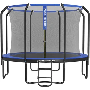 SONGMICS Trampoline de jardin rond, Bleu / 366 X 90 cm STR123Q01 pas cher