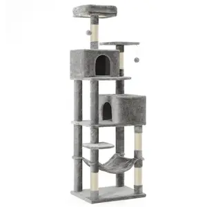 FEANDREA Arbre à Chat, Doux, Gris Clair PCT191W01 pas cher