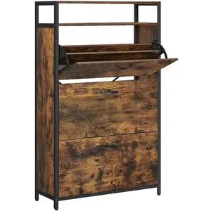 VASAGLE Meuble à chaussures 3 cases LBS802B01 pas cher