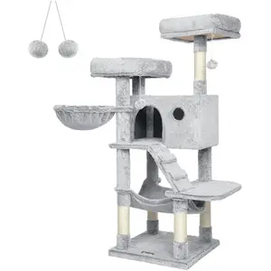 Feandrea Arbre à chat grand, Gris Bleuatre PCT162W01 pas cher