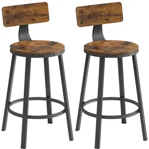 VASAGLE Lot de 2 chaises de bar industriel LBC076B01 pas cher