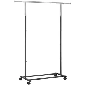 SONGMICS Porte-manteau, Portant à Vêtement, Penderie, Vestiaire Entrée, Porte Vêtement,Noir et Argenté HSR101B01 pas cher
