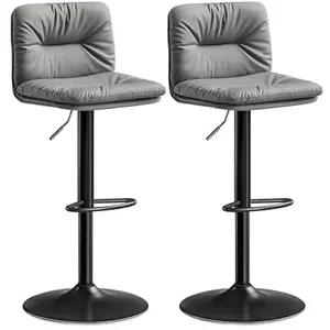 VASAGLE 2 tabourets de bar réglables, Gris LJB094G01 pas cher