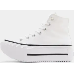 Comparateur de prix : Chaussures - CONVERSE - Chuck Taylor All Star Lift Double Stack - Blanc - Femme - Talon Plateau