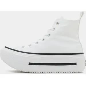 Converse All Star Lift High Double Stack Junior - Blanc, Blanc 38 pas cher