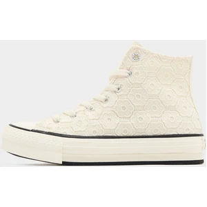 Converse All Star Platform Crochet Junior - Blanc, Blanc 36 pas cher