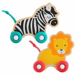 FISHER-PRICE Animaux a pousser en bois os - JFN19 pas cher