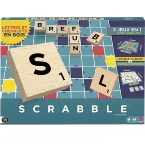 Scrabble classique - 2 en 1 - Mattel Games - JGR63 pas cher