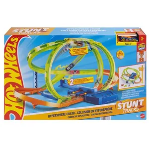Hot Wheels Stunt Tracks Hypersphere Crash - Met 1 metalen auto