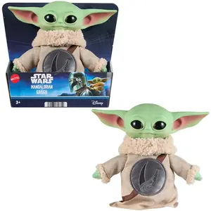 Mattel Star Wars 6" Grogu Basic Plush w/ Vinyl Head (15.24 cm) pas cher
