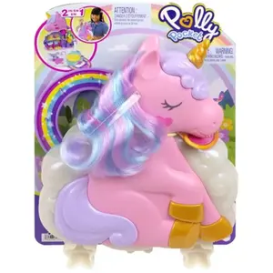 Polly Pocket Mini-univers-Salon de coiffure Licorne arc-en-ciel HKV51 pas cher