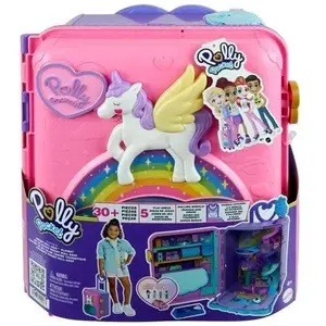Mattel Polly Pocket - Pollyville Resort Rolkoffer - Speelfigurenset