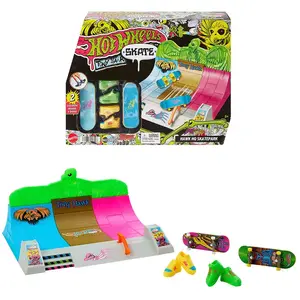 Hot Wheels Bureau Des Os Néon Du Skatepark pas cher