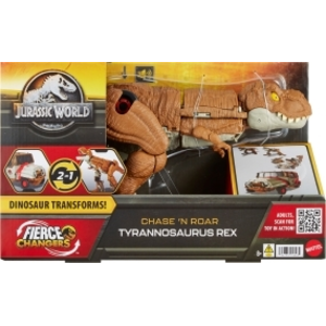 Mattel Jurassic World-Course-poursuite rugissante-Tyrannosaure et camion HPD38 pas cher