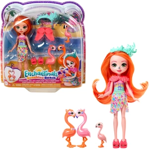 Mattel Enchantimals Sunshine Beach-Famille Florinda Flamant-Coffret pas cher