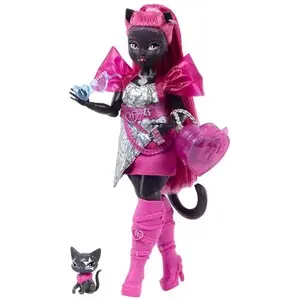 Monster High-Catty Noir-Poupée avec chat Amulette et accessoires HXH76 pas cher