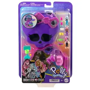 Polly Pocket-Monster High-Coffret 3 mini-figurines et 10 accessoires HVV58 pas cher