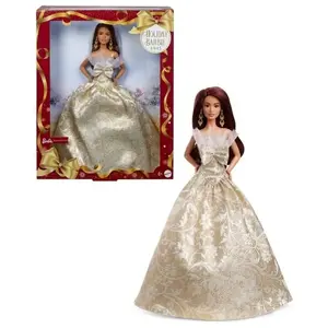 Comparateur de prix : Barbie - Poupée Joyeux Noël - Poupée châtain - JBH97