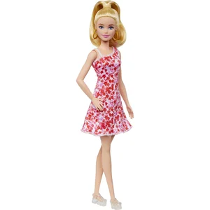Comparateur de prix : Barbie Fashionistas-Puppe mit blondem Pferdeschwanz und Blumenkleid