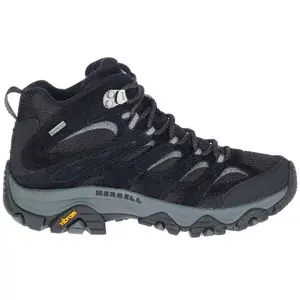 Merrell Bottes de randonnée Moab 3 Mid GTX pour femme, noir/gris, 37.5 EU