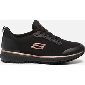Comparateur de prix : Skechers Squad Sr Femme Baskets, Black Flat Knit Rose Gold Trim, 37 EU
