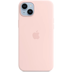 Apple Coque en silicone avec MagSafe pour iPhone 14 Plus - Rose Craie pas cher