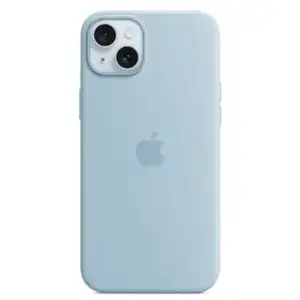 Apple Coque en silicone avec MagSafe pour iPhone 15 Plus Bleu clair pas cher