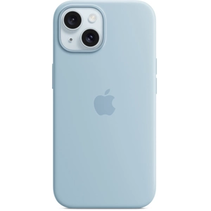 Apple Coque en silicone avec MagSafe pour iPhone 15 Bleu clair pas cher