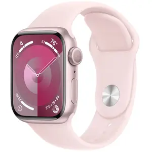 Apple Watch Series 9 - 41mm Pink Aluminium/Light Pink Sport Band (S/M) pas cher
