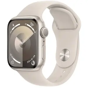 Apple Watch Series 9 - 41mm Starlight Aluminium/Starlight Sport Band (M/L) pas cher