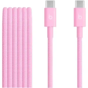 Apple Beats - Câble Usb-C Vers Usb-C 1.5m Tisse Rose Neon pas cher