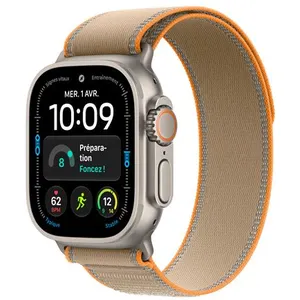 Apple Watch Ultra 4 Cellular 49 mm Naturel Boucle Trail S/M MJAJ4QF/A