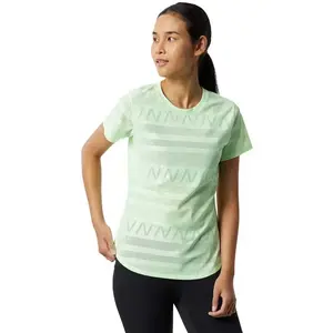 New Balance T-shirt à Manches Courtes Q Speed Jacquard pas cher