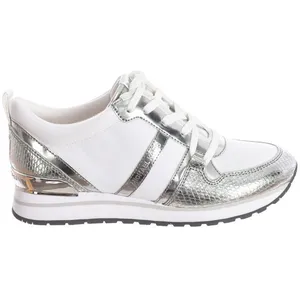 Sneaker femme - MICHAEL KORS - R2DAFS1D - Toile résistante - Détails métalliques gaufrés - Blanc-argenté