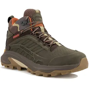 Merrell Moab Speed 2 Leer Wandelschoen - Heren waterdichte mid wandelschoenen - Olive pas cher