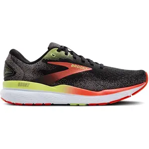 BROOKS Homme Ghost 16 Sneaker, Black Mandarin Red Green, 46 EU pas cher