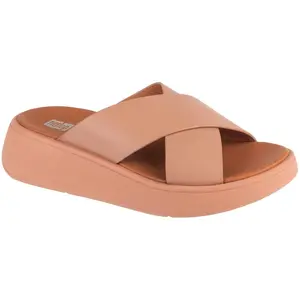 FitFlop F-Mode Flatform FW5-137 Femme Beige chaussons pas cher