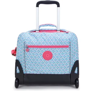 Kipling GIORNO Grand sac à dos à roulettes, Dreamy Geo C (Bleu) pas cher