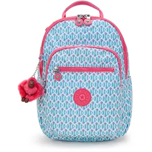 Kipling SEOUL S Petit sac à dos, Dreamy Geo C (Bleu) pas cher