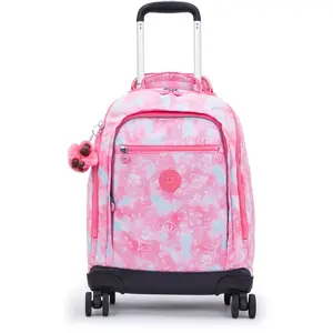 Kipling NEW ZEA Grand sac à dos à roulettes, Garden Clouds (Rose) pas cher