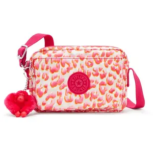 Kipling ABANU Petit sac à bandoulière, Latin Cheetah (Rouge) pas cher