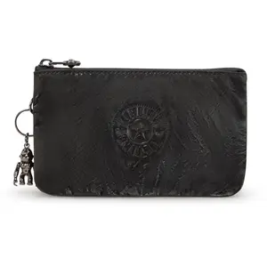 Kipling Pochette Creativity L Jet Black Glam Noir Grand Femme 70% Polyamide, 30% Polyurethane