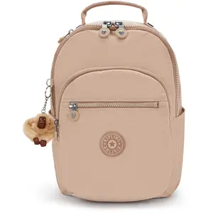 Kipling Sac À Dos Seoul S Light Clay Sand Rose Petit Femme 100% Polyamide pas cher