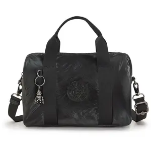 Kipling Sac D'épaule Bina M Jet Black Glam Noir Standard Femme 70% Polyamide, 30% Polyurethane pas cher