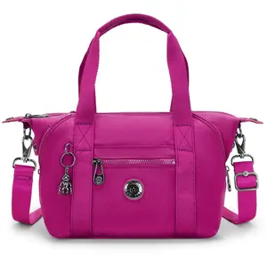 Kipling Sac D'épaule Art Mini Fuchsia Night Rose Petit Femme 100% Polyamide