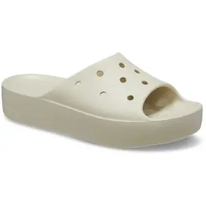 Crocs Claquettes Classic Platform Femme - White, White 41-42 pas cher