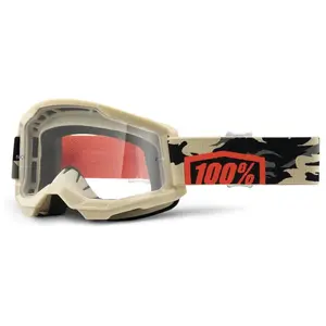 100% Strata 2 Clear Motorcrossbril, grijs-oranje voor manVendu parfc-moto