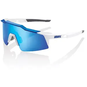 100%, Femmes, Lunettes de sport, Brille Speedcraft SL Matte (Bleu Métallique, Blanc mat, HiPer bleu), Bleu pas cher