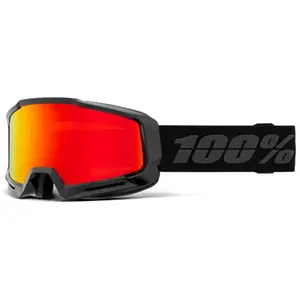Comparateur de prix : 100percent 100% Ski Goggles Okan Hiper - Black/Red - Red Mirror Lens - L